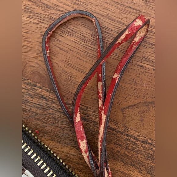 HENRI BENDEL Striped Coated Canvas Girl On Hatbox Zip Pouch & Card Case SET - Picture 7 of 13